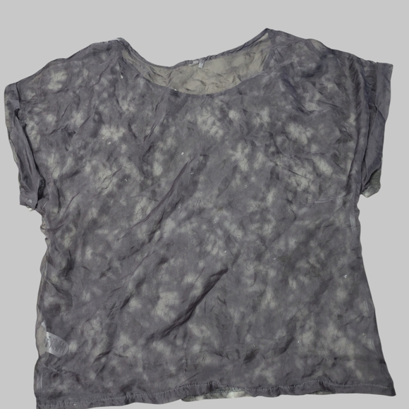 *Studio Y Silver Sequin Blouse Medium - Picture 2 of 4